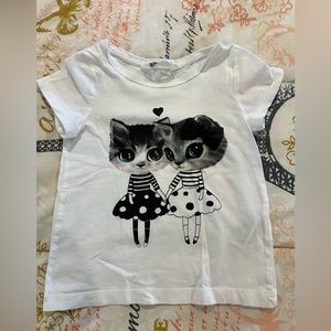 Toddler Girls Cat Shirt